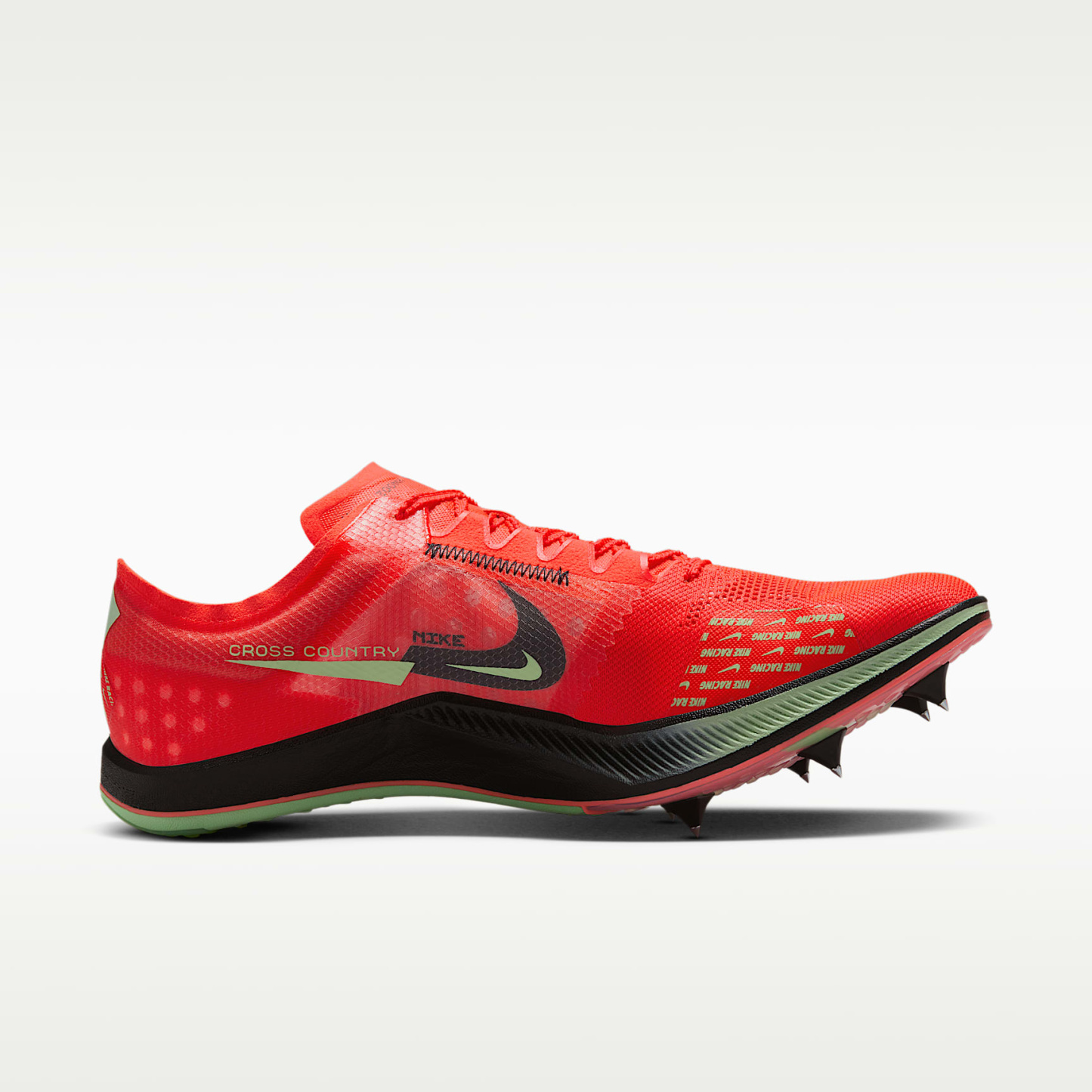 Nike Dragonfly XC Cross-Country-Spikes – Bright Crimson/Schwarz/Metallic Silver/Vapor Green