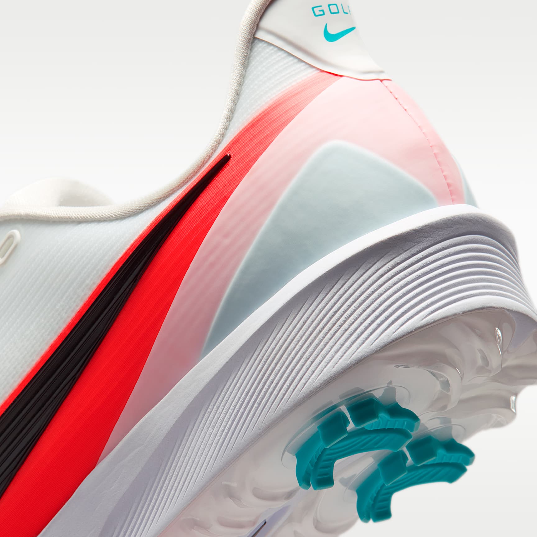 Nike NEXT% TOUR 3 Golfschuh – Summit White/Bright Crimson/Dusty Cactus/Schwarz