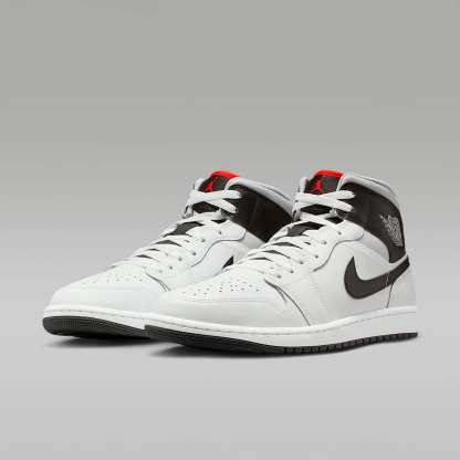 Air Jordan 1 Mid Herrenschuh – Summit White/Neutral Grey/Infrared 23/Schwarz