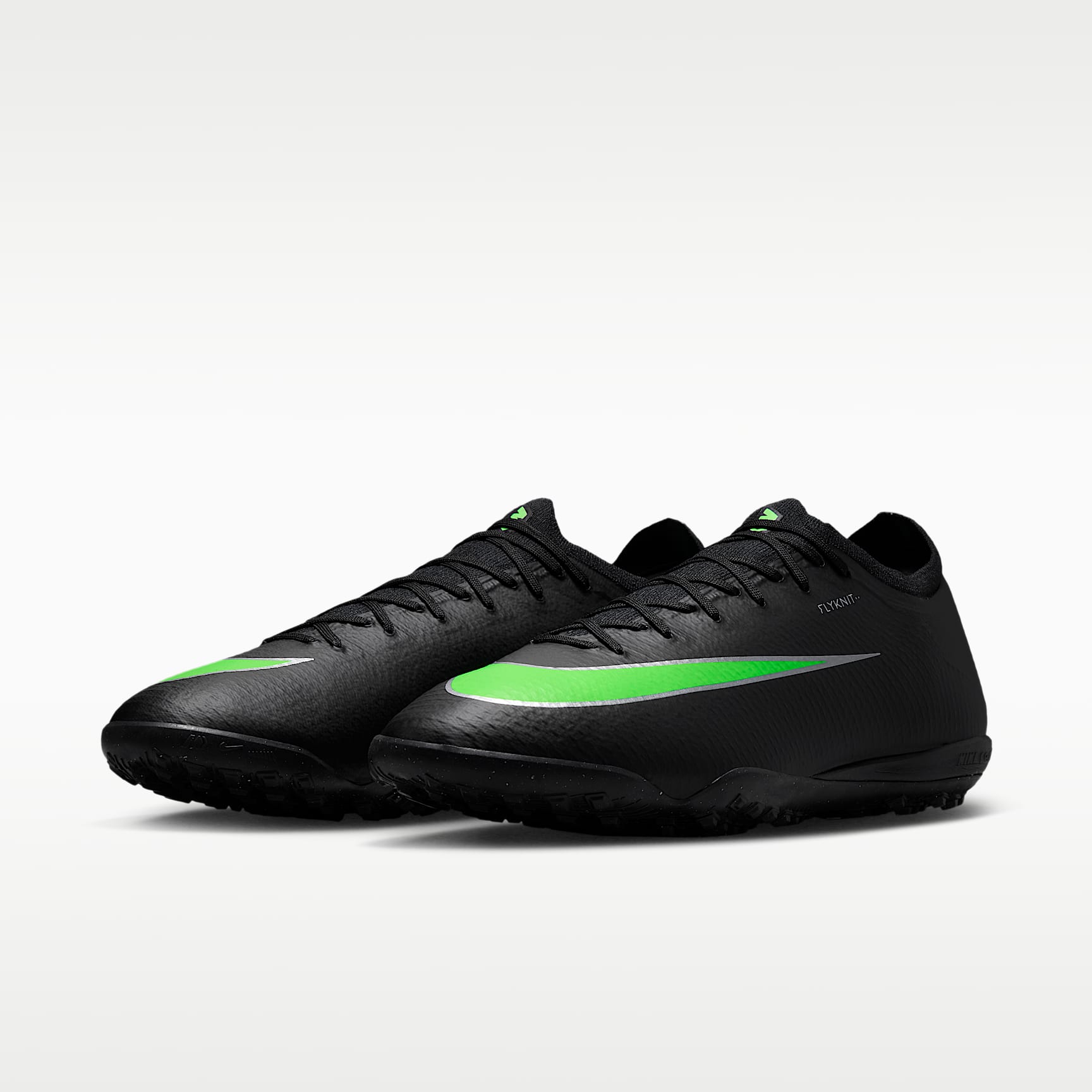 Nike Mercurial Vapor 17 Pro Low-Top-Fußballschuh für Turf – Schwarz/Schwarz/Illusion Green