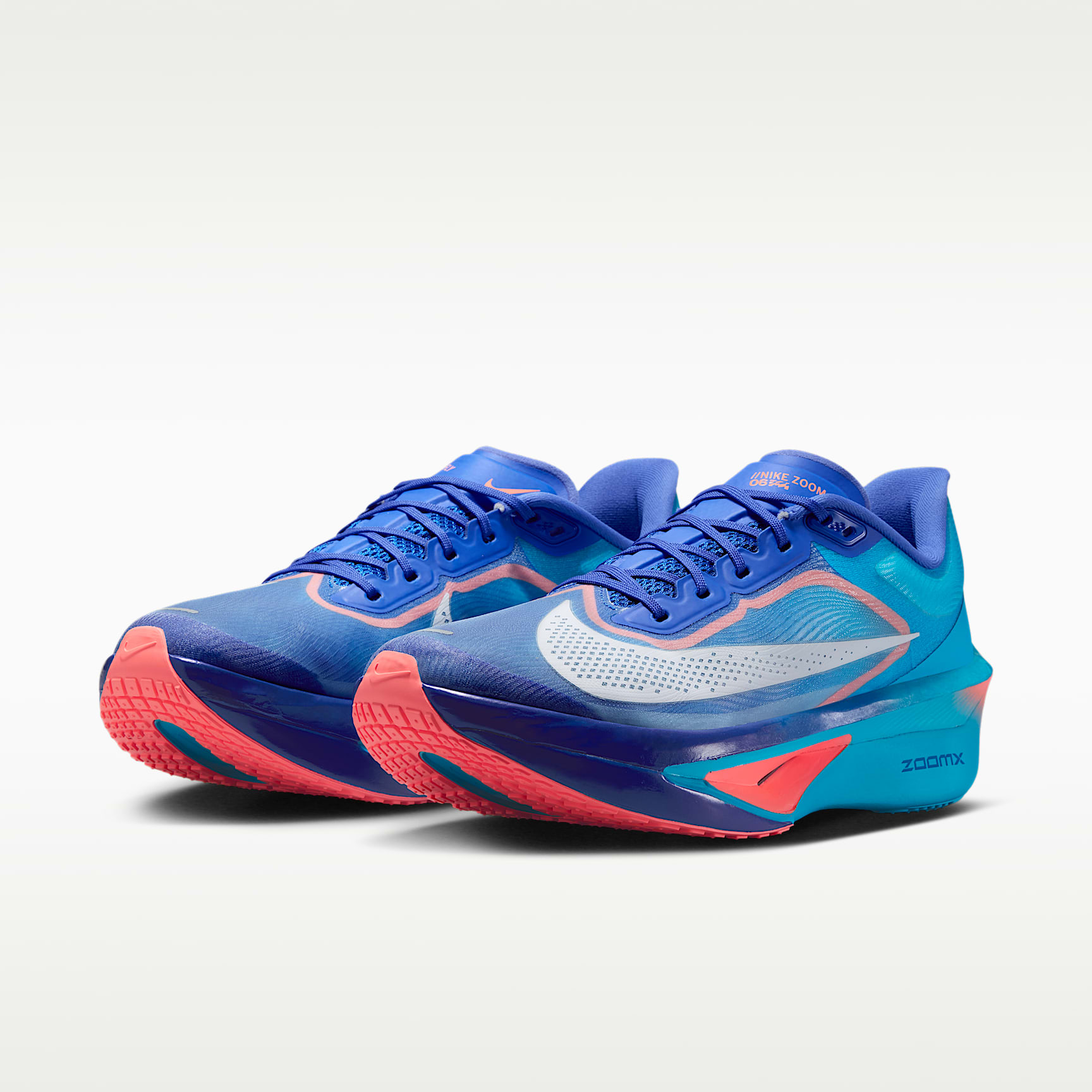 Nike Zoom Fly 6 Straßenlaufschuh für Wettkämpfe (Herren) – Racer Blue/Blue Lightning/Atomic Pink/Weiß