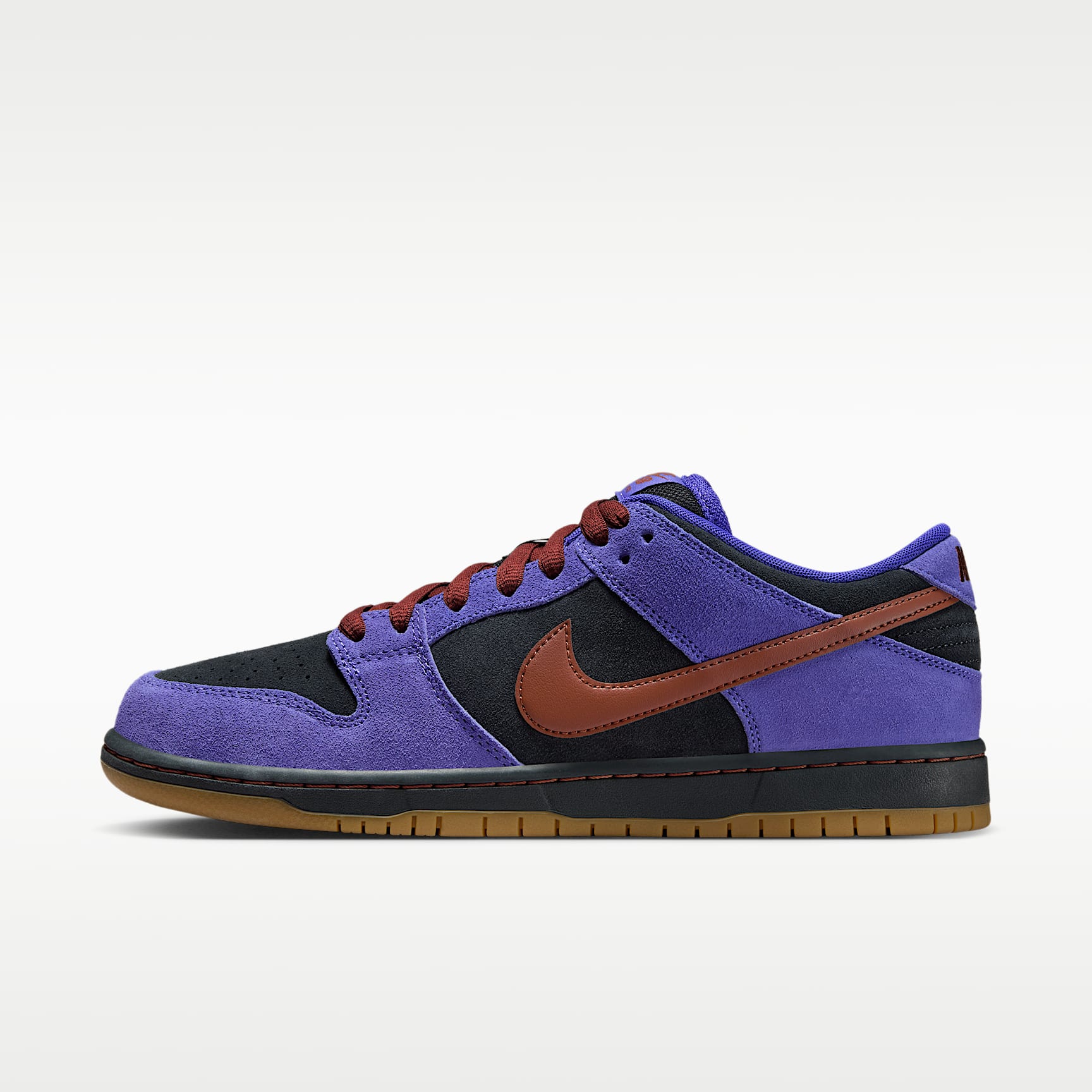 Nike SB Dunk Low Pro Skateboardschuh – Persian Violet/Off Noir/Gum Medium Brown/Cinnamon