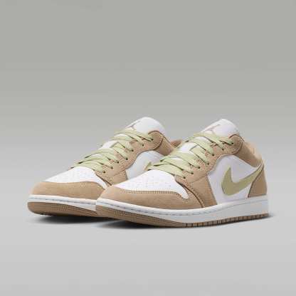 Air Jordan 1 Low Damenschuh – Khaki/Olive Aura/Sail/Weiß