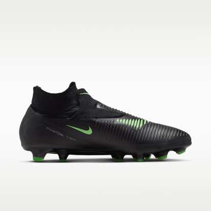 Nike Phantom 6 High Pro Fußballschuh für normalen Rasen – Schwarz/Schwarz/Illusion Green