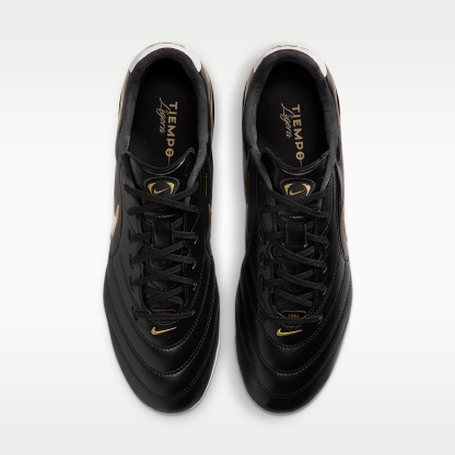Nike Tiempo Ligera Pro Low-Top-Fußballschuh für normalen Rasen – Schwarz/Weiß