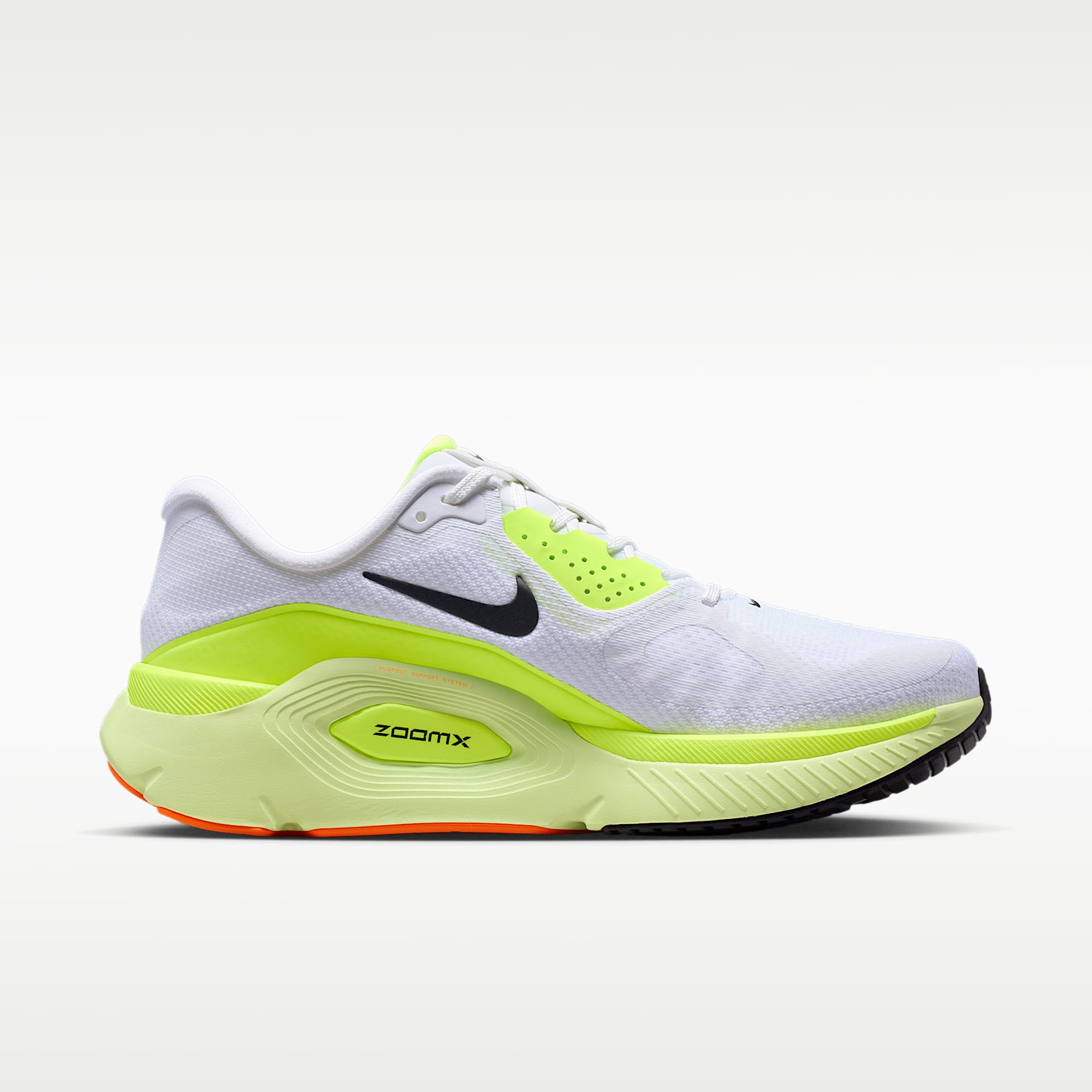 Nike Structure Plus Straßenlaufschuh (Herren) – Weiß/Pure Platinum/Volt/Schwarz