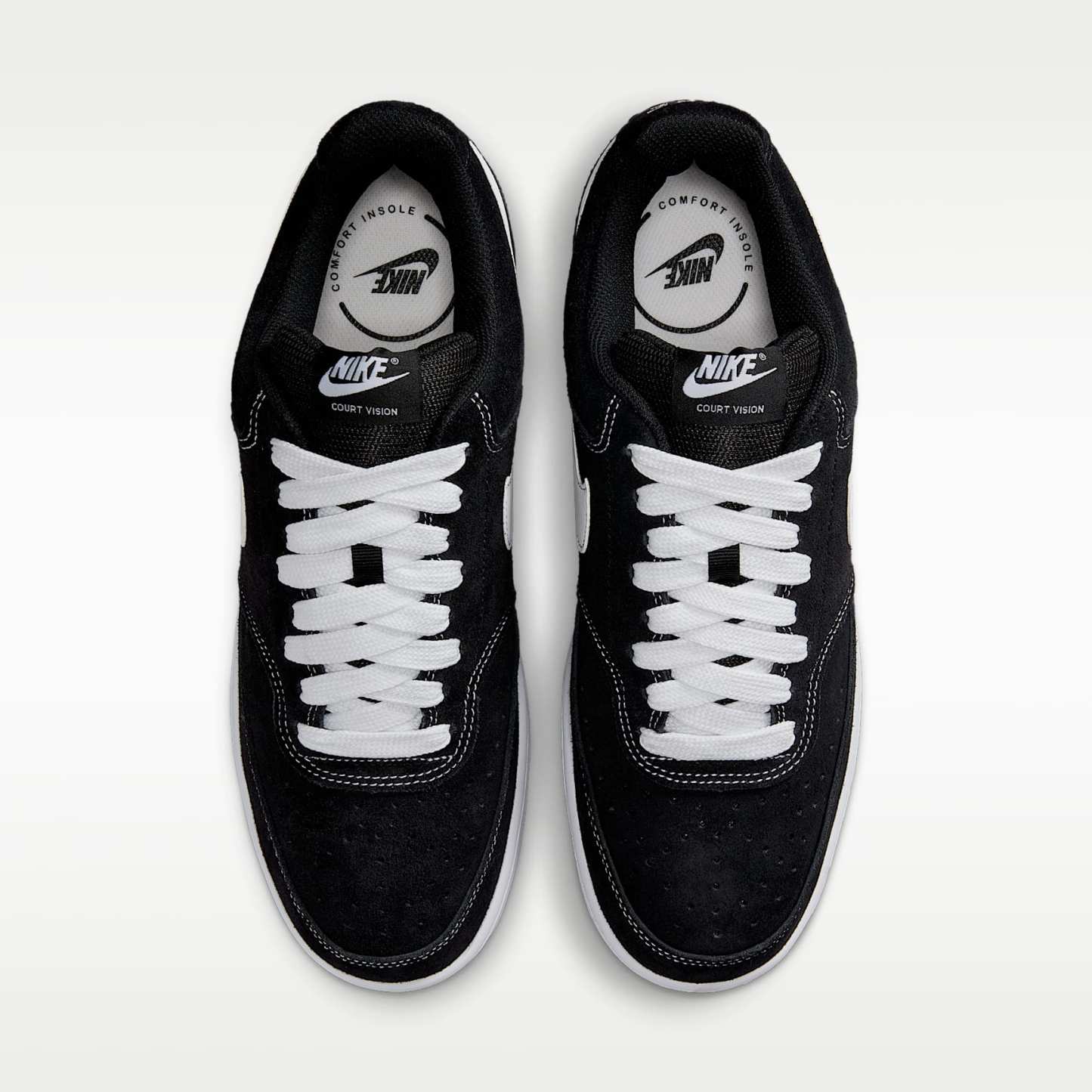 Nike Court Vision Low FL Schuh (Herren) – Schwarz/Weiß