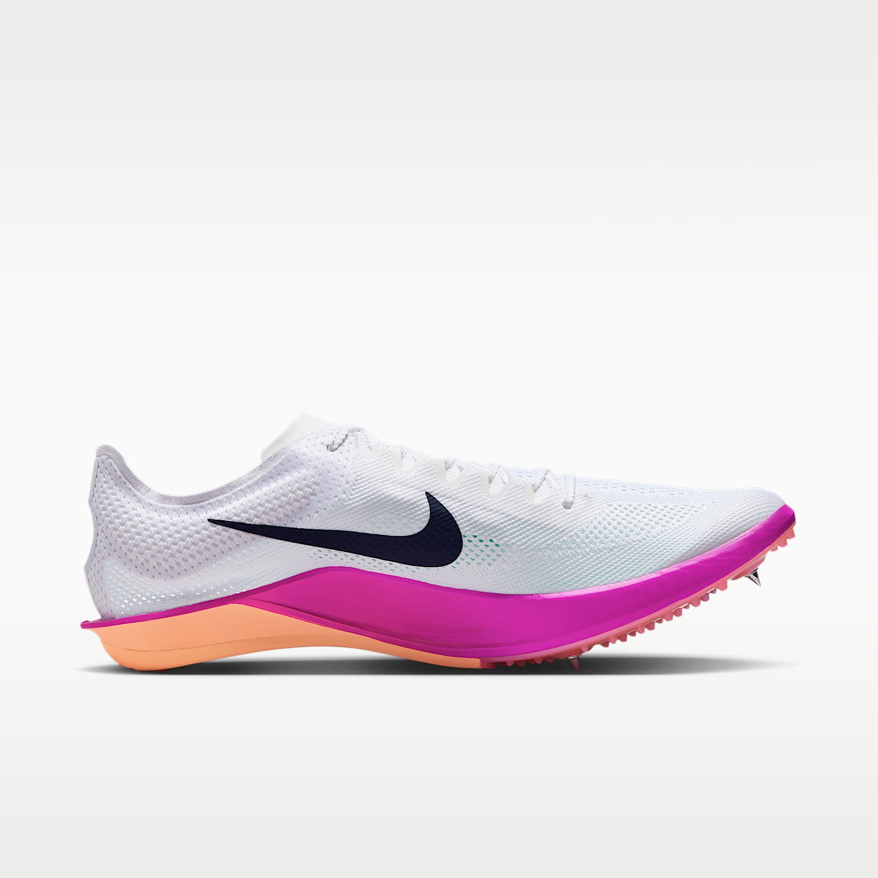 Nike Dragonfly 2 Track & Field Langstrecken-Spikes – Weiß/Hyper Turquoise/Fire Pink/Obsidian