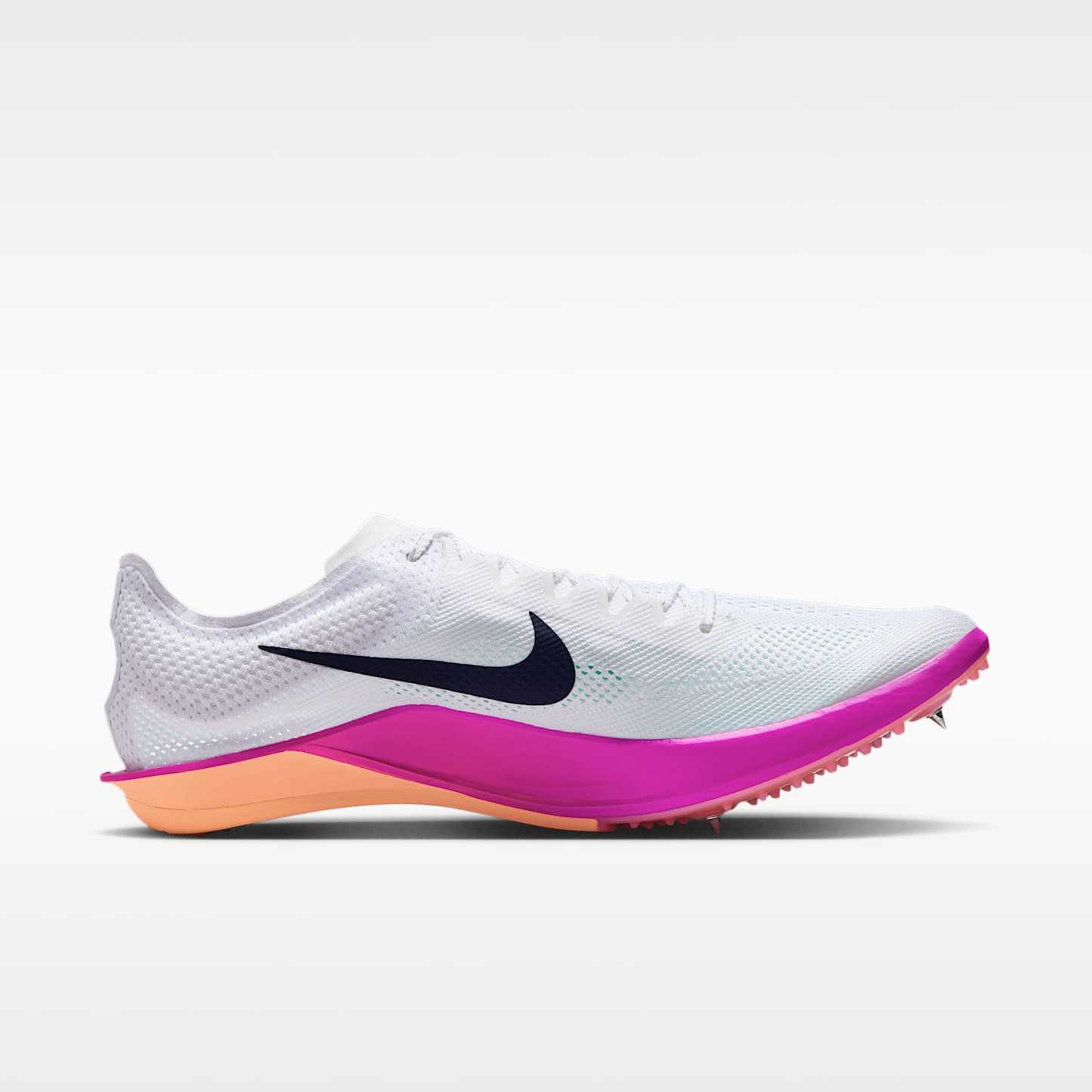 Nike Dragonfly 2 Track & Field Langstrecken-Spikes – Weiß/Hyper Turquoise/Fire Pink/Obsidian