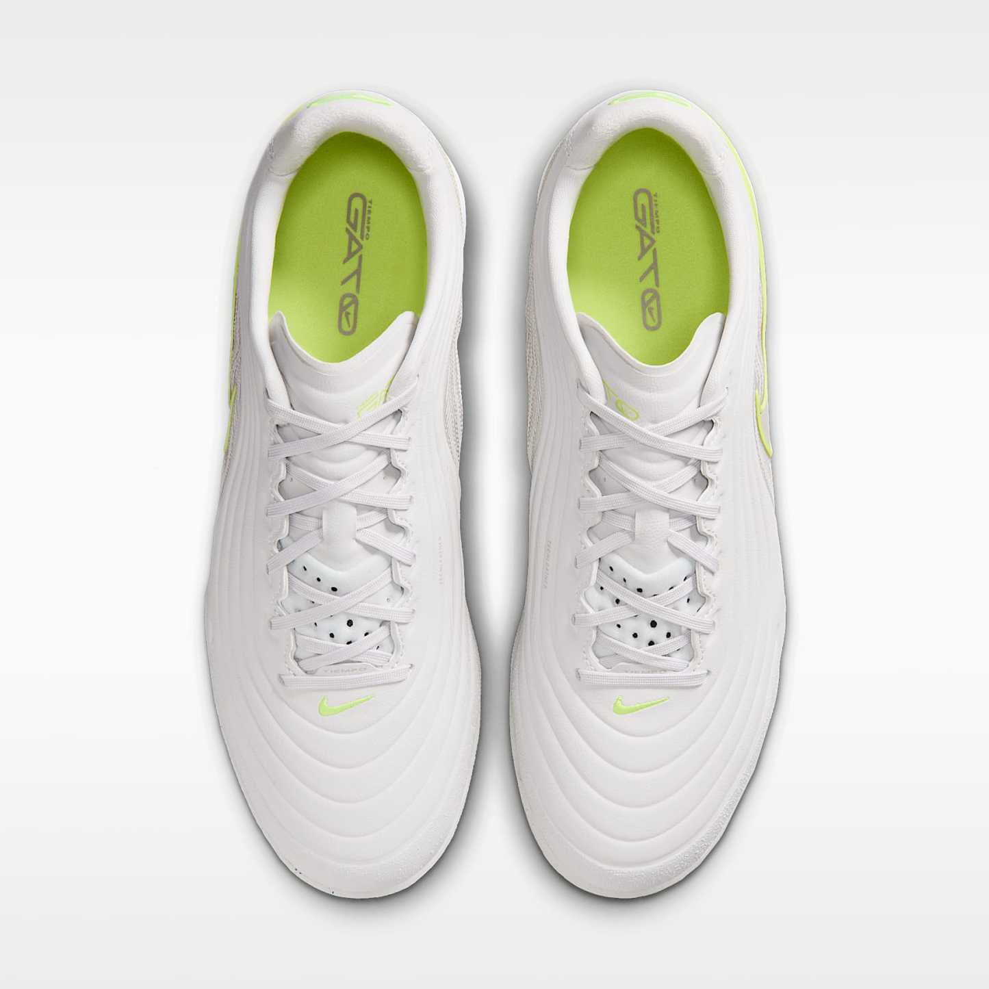 Nike Tiempo Reactgato Low Top Fußballschuh für Hallen- und Hartplätze – Vast Grey/Lemon Venom/Moon Particle