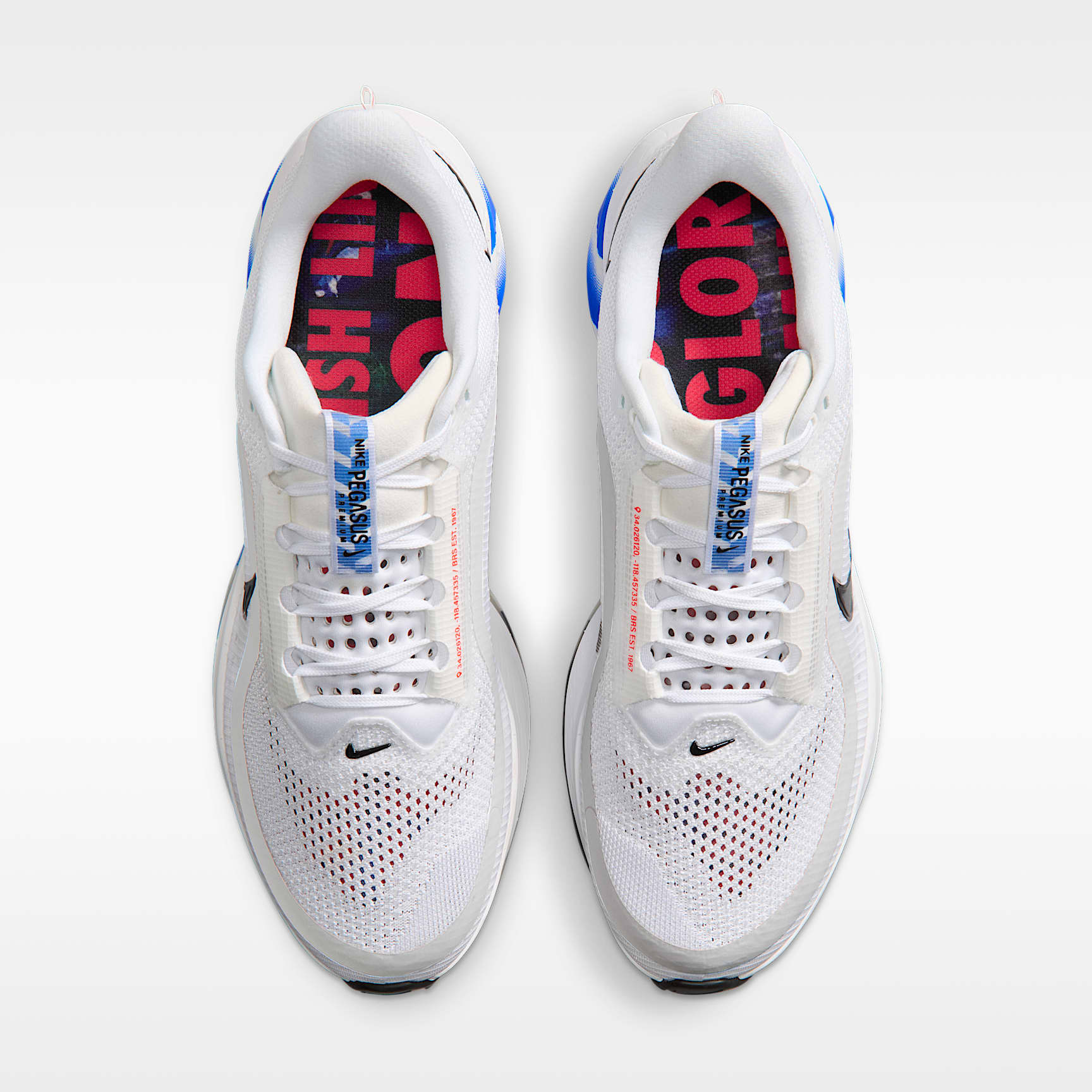Nike Pegasus Premium Straßenlaufschuh (Herren) – Weiß/Racer Blue/Schwarz