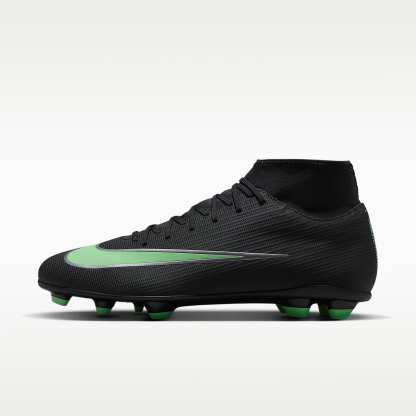 Nike Mercurial Superfly 11 Club High-Top-Fußballschuh für verschiedene Böden – Schwarz/Schwarz/Illusion Green
