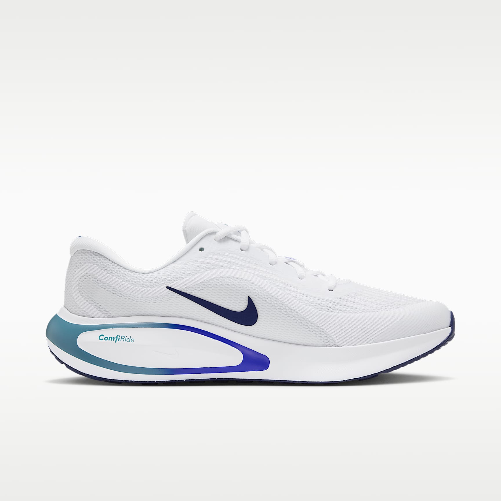 Nike Journey Run Straßenlaufschuh (Herren) – Weiß/Grey Mist/Racer Blue/Midnight Navy