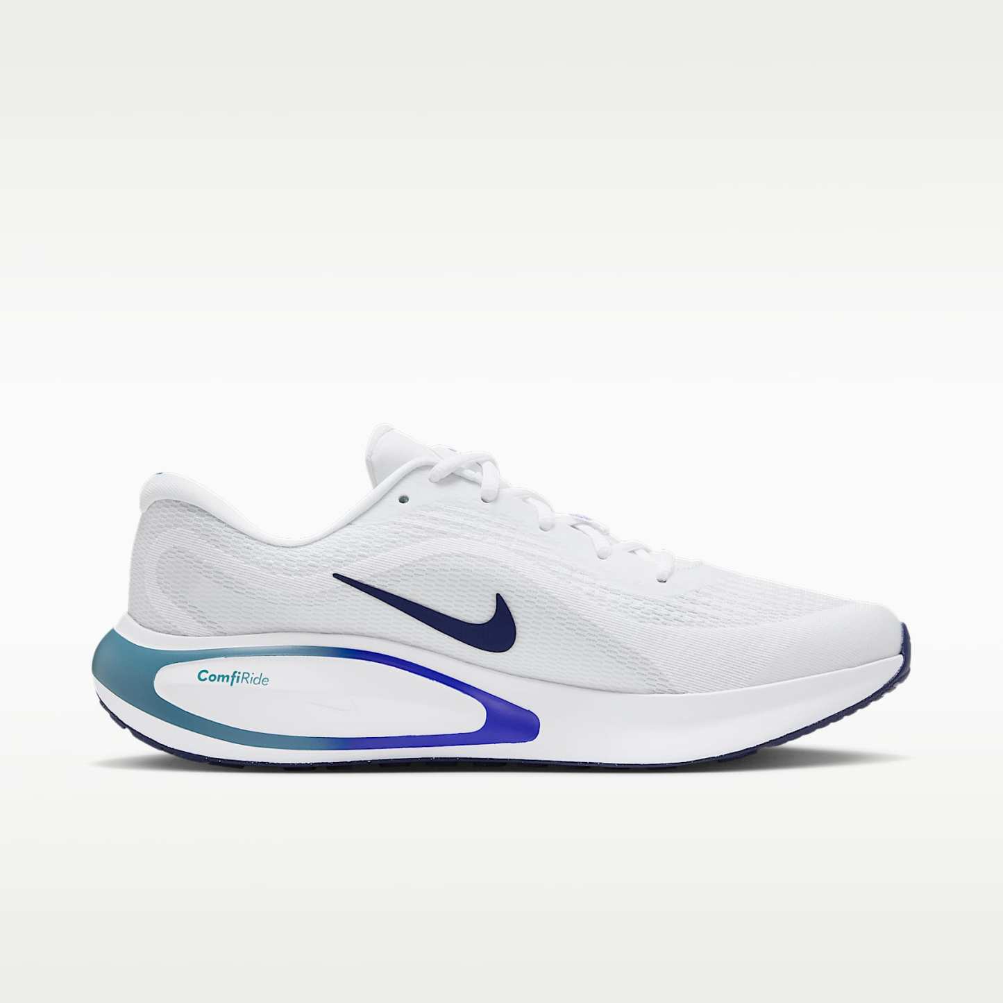 Nike Journey Run Straßenlaufschuh (Herren) – Weiß/Grey Mist/Racer Blue/Midnight Navy