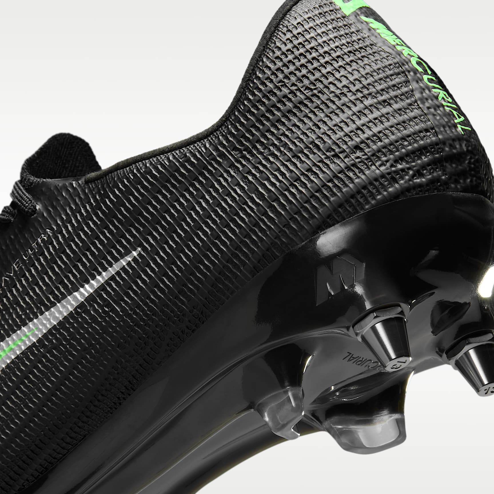 Nike Mercurial Superfly 11 Elite Low-Top-Fußballschuh für weichen Rasen – Schwarz/Schwarz/Illusion Green