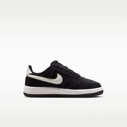 Nike Force 1 Low Schuh (jüngere Kinder) – Schwarz/Sail