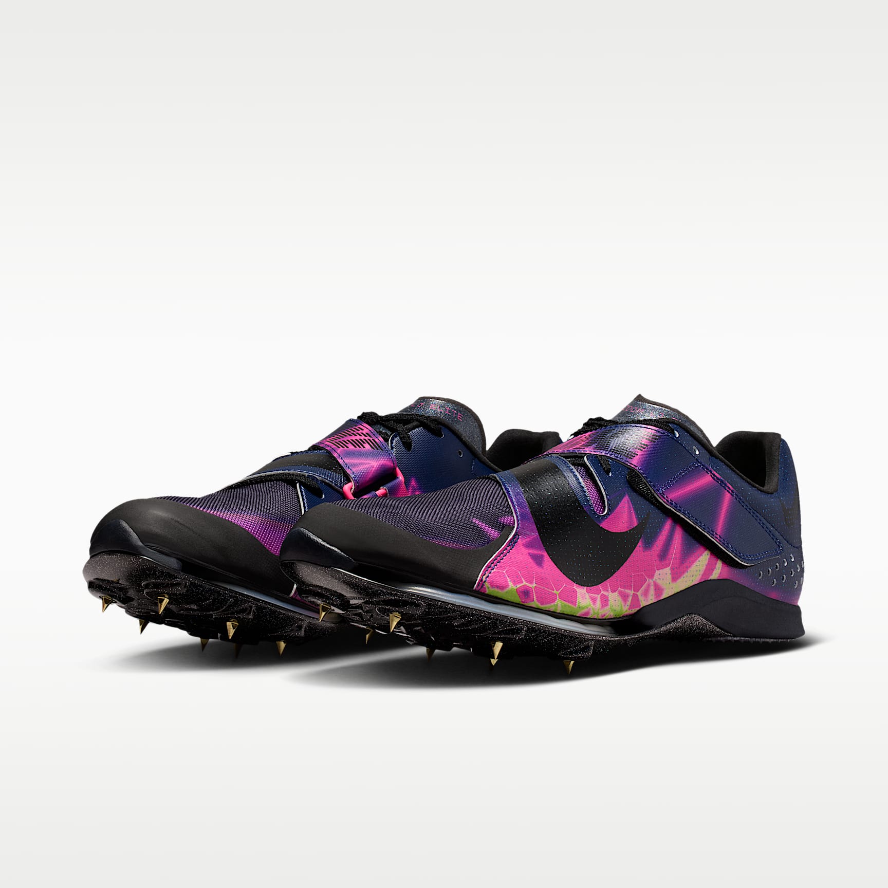 Nike Long Jump Elite Glam Leichtathletik-Sprung-Spikes – Pink Blast/Blue Void/Electric Green/Schwarz