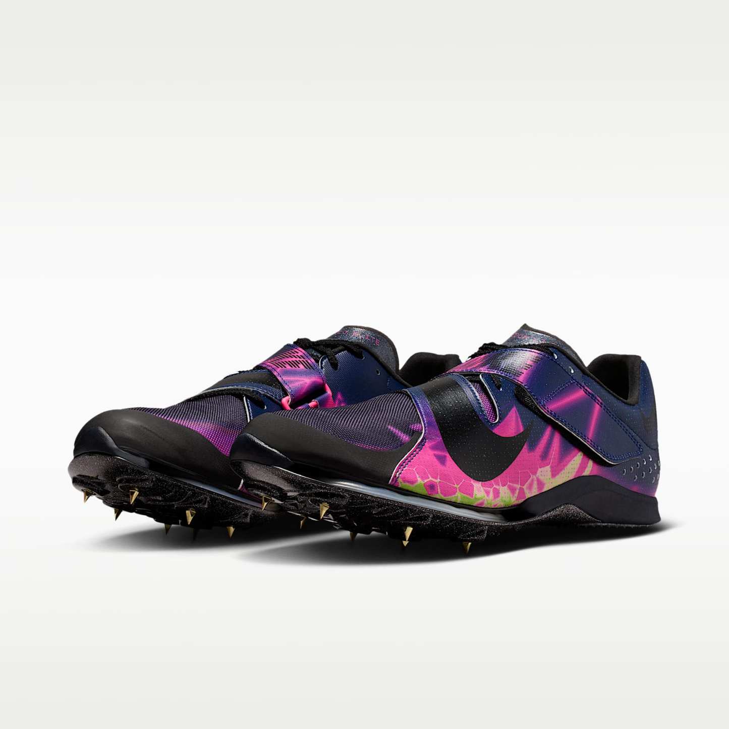 Nike Long Jump Elite Glam Leichtathletik-Sprung-Spikes – Pink Blast/Blue Void/Electric Green/Schwarz