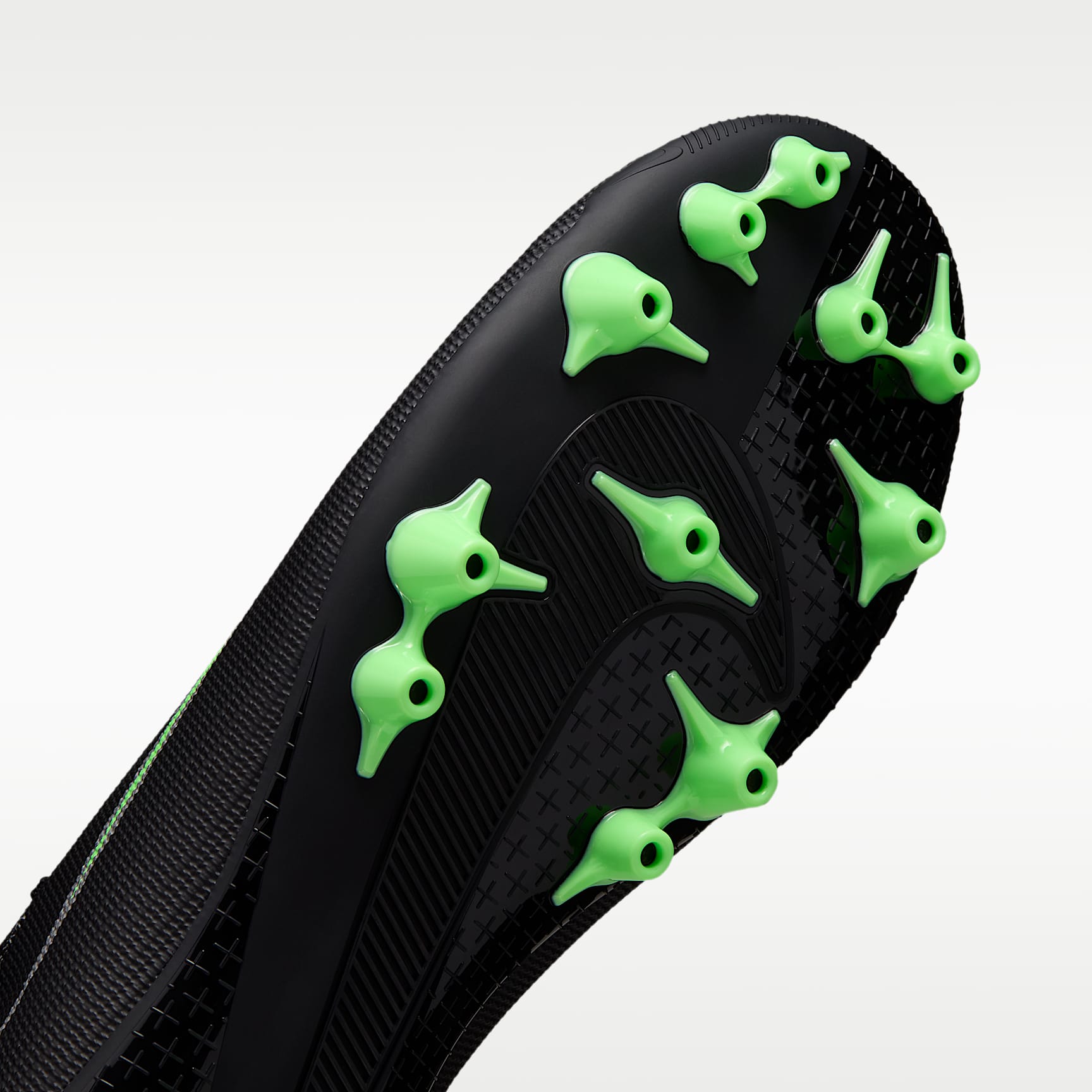 Nike Mercurial Superfly 11 Academy High-Top-Fußballschuh für Kunstrasen – Schwarz/Schwarz/Illusion Green