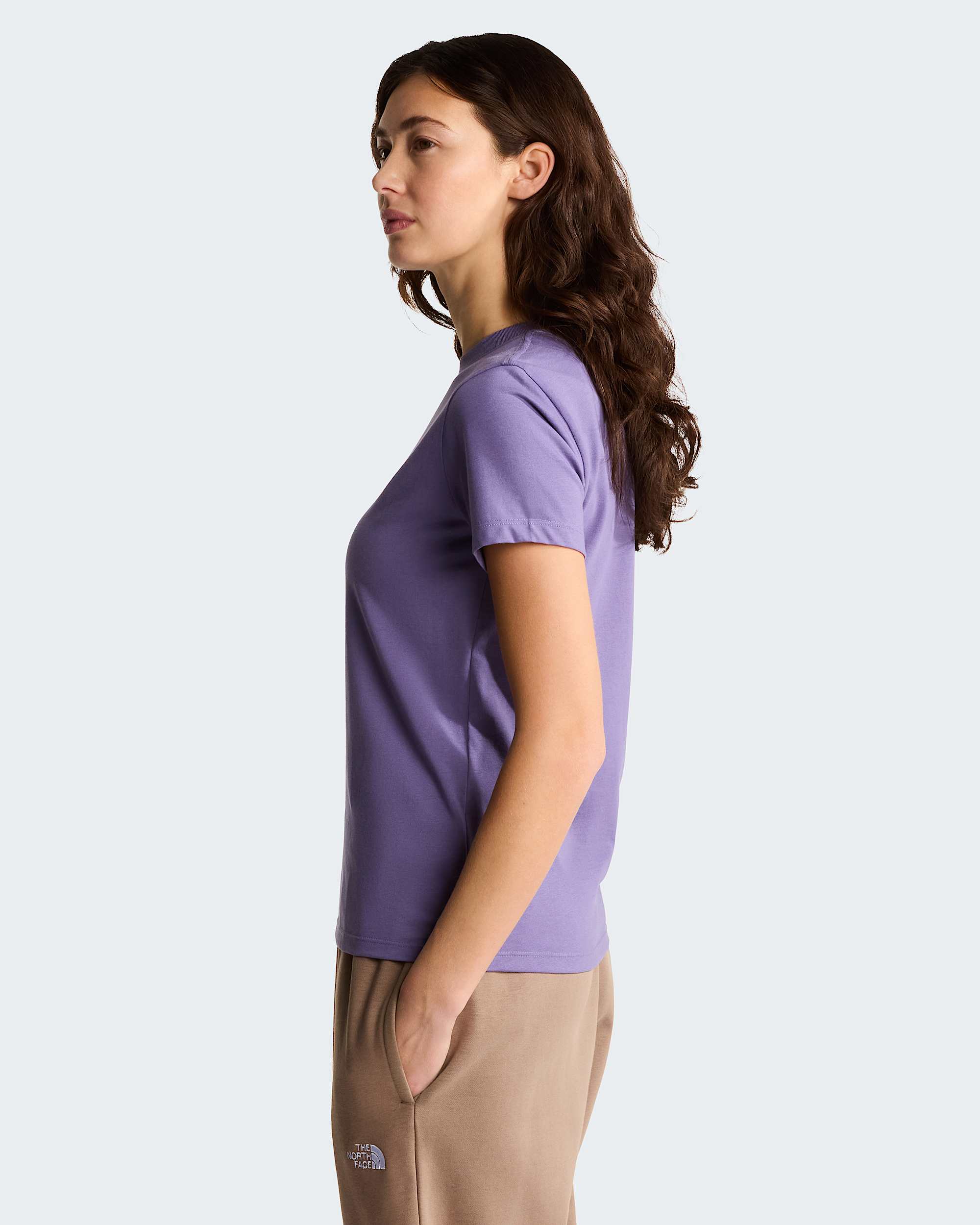 Evolution Simple Dome schmal geschnittenes T-Shirt für Damen – Grounded Plum