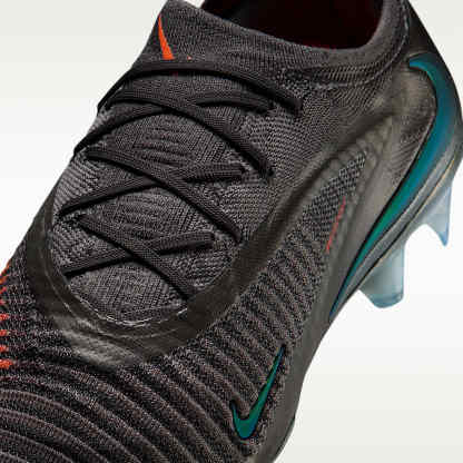 Nike Phantom 6 Low Elite LV8 Fußballschuh für normalen Rasen – Medium Ash/Schwarz/Gold Amber