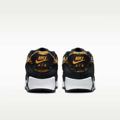 Nike Air Max 90 "Plaid" Schuh (Damen) – Schwarz/Weiß/Yellow Ochre