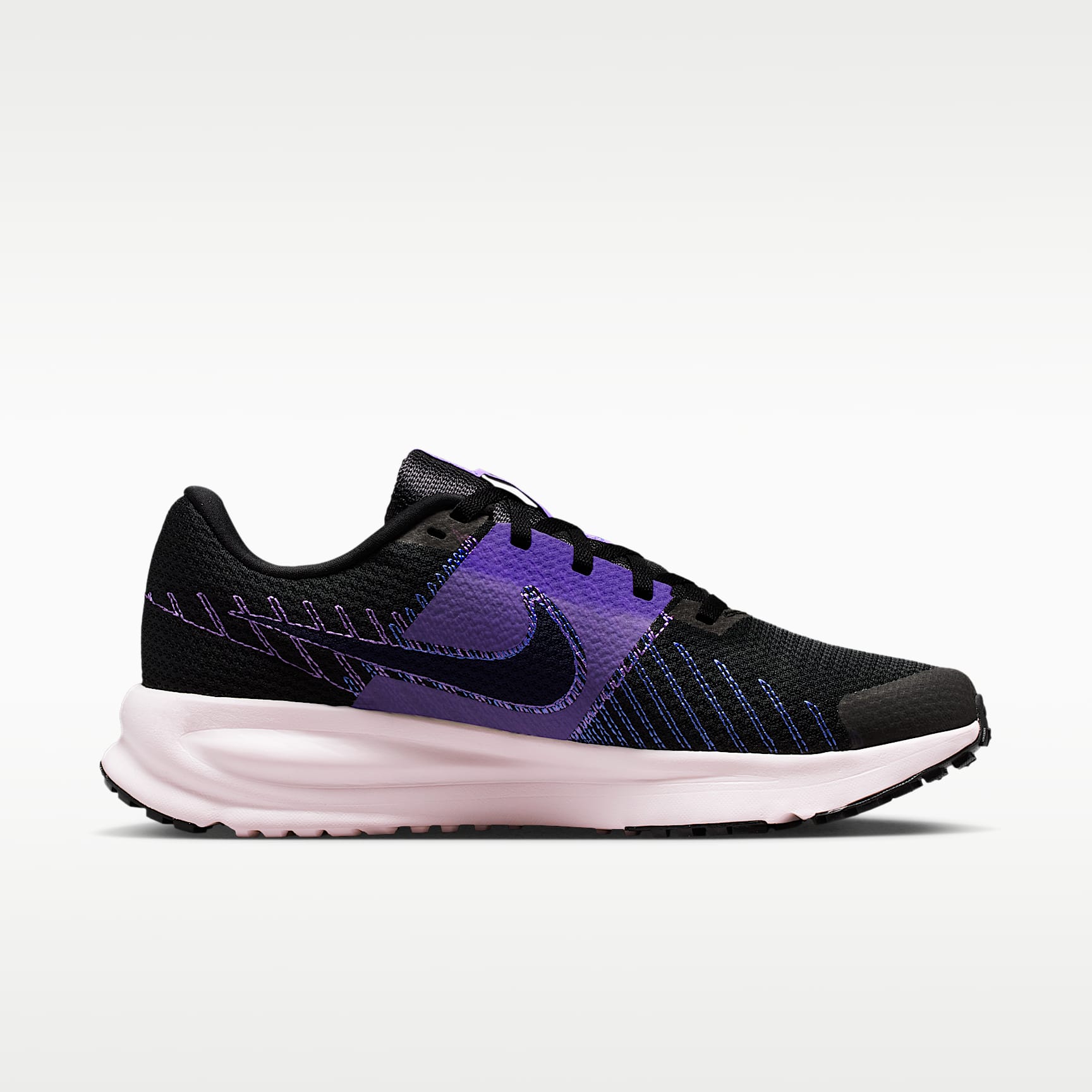 Nike Run Defy Straßenlaufschuh (Damen) – Schwarz/Bright Violet/Sapphire/Schwarz