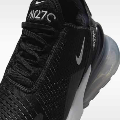 Nike Air Max 270 Damenschuh – Schwarz/Weiß/Metallic Silver