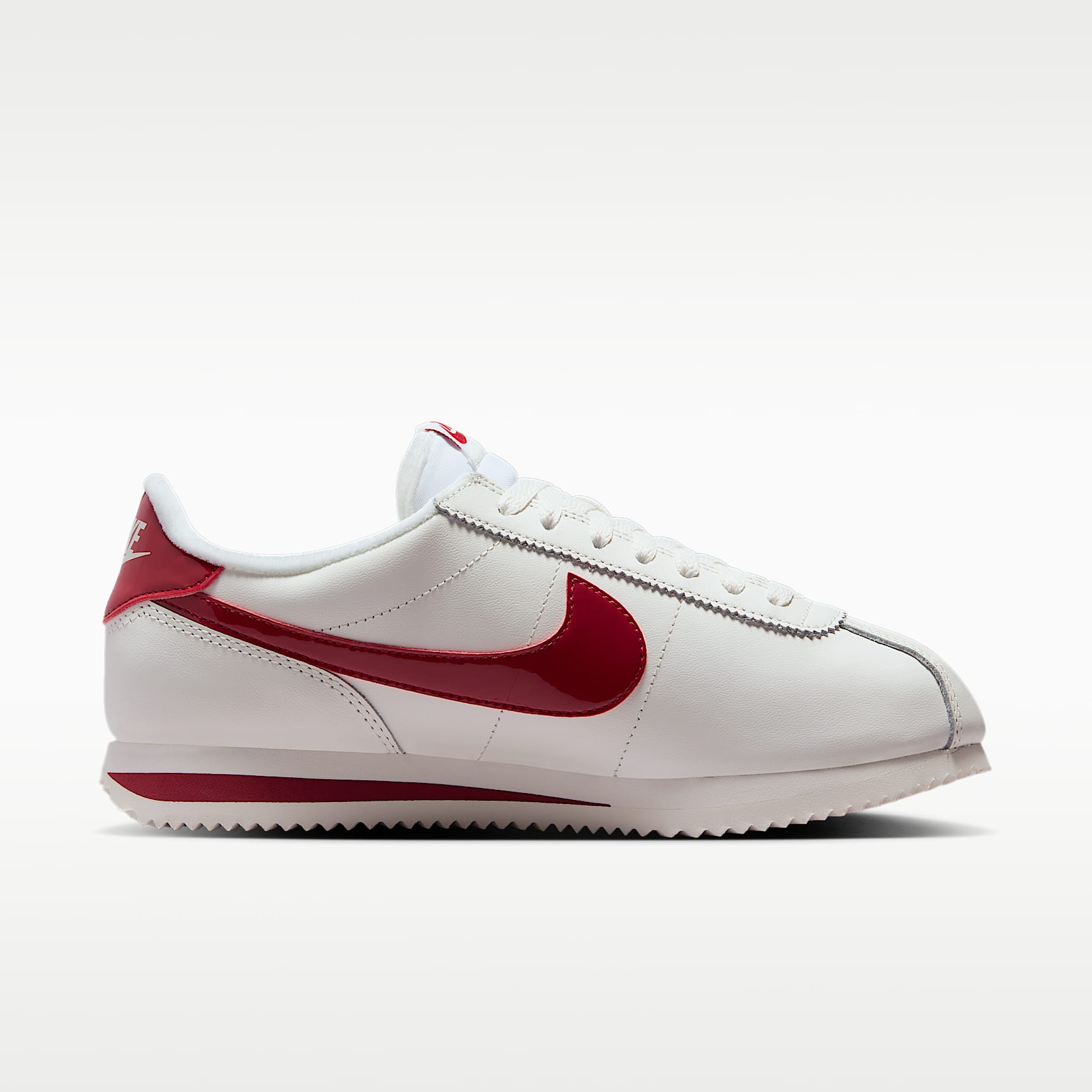 Nike Cortez Leather Damenschuh – Sail/Sail/University Red/Tough Red