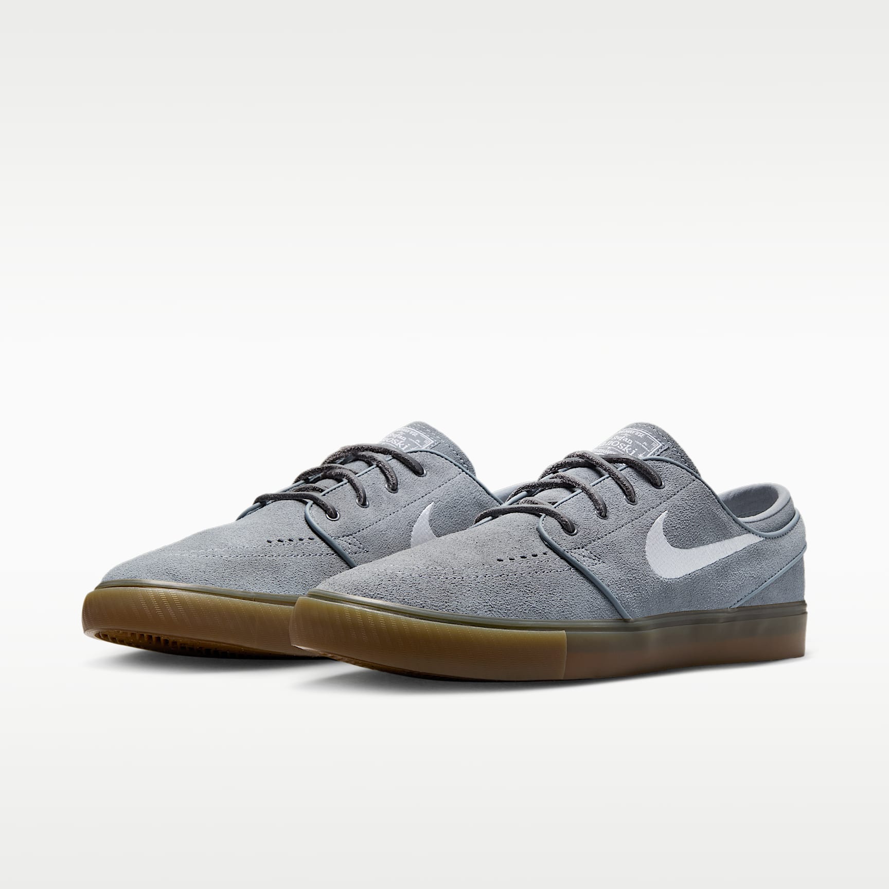 Nike SB Zoom Janoski OG+ Skateschuh – Cool Grey/Cool Grey/Gum Light Brown/Weiß