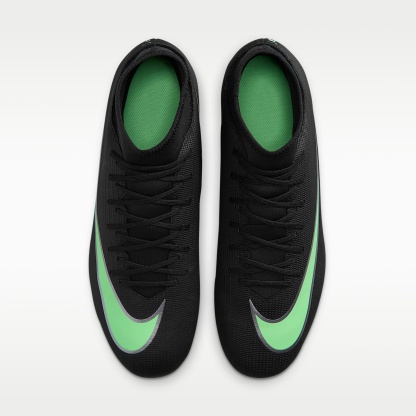 Nike Mercurial Superfly 11 Club High-Top-Fußballschuh für verschiedene Böden – Schwarz/Schwarz/Illusion Green