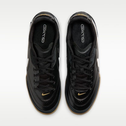 Nike Tiempo Streetgato Low-Top-Fußballschuh für Hallen- und Hartplätze – Schwarz/Weiß