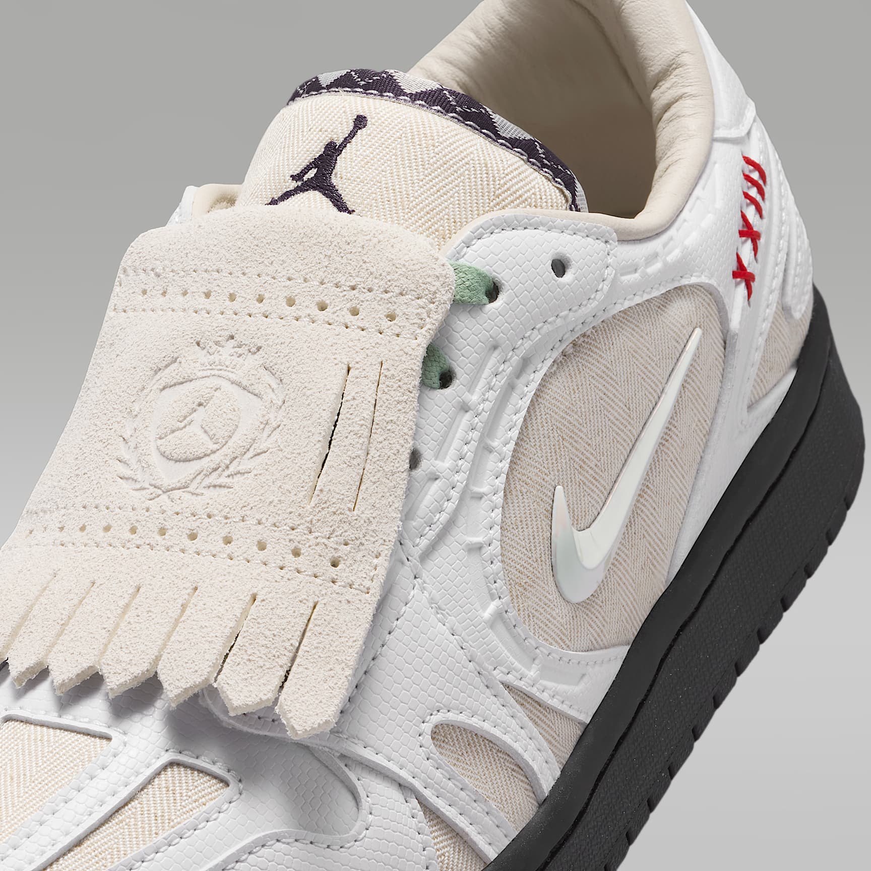 Air Jordan 1 Low Method of Make Schuh (Damen) – Light Orewood Brown/Schwarz/Steam/Weiß