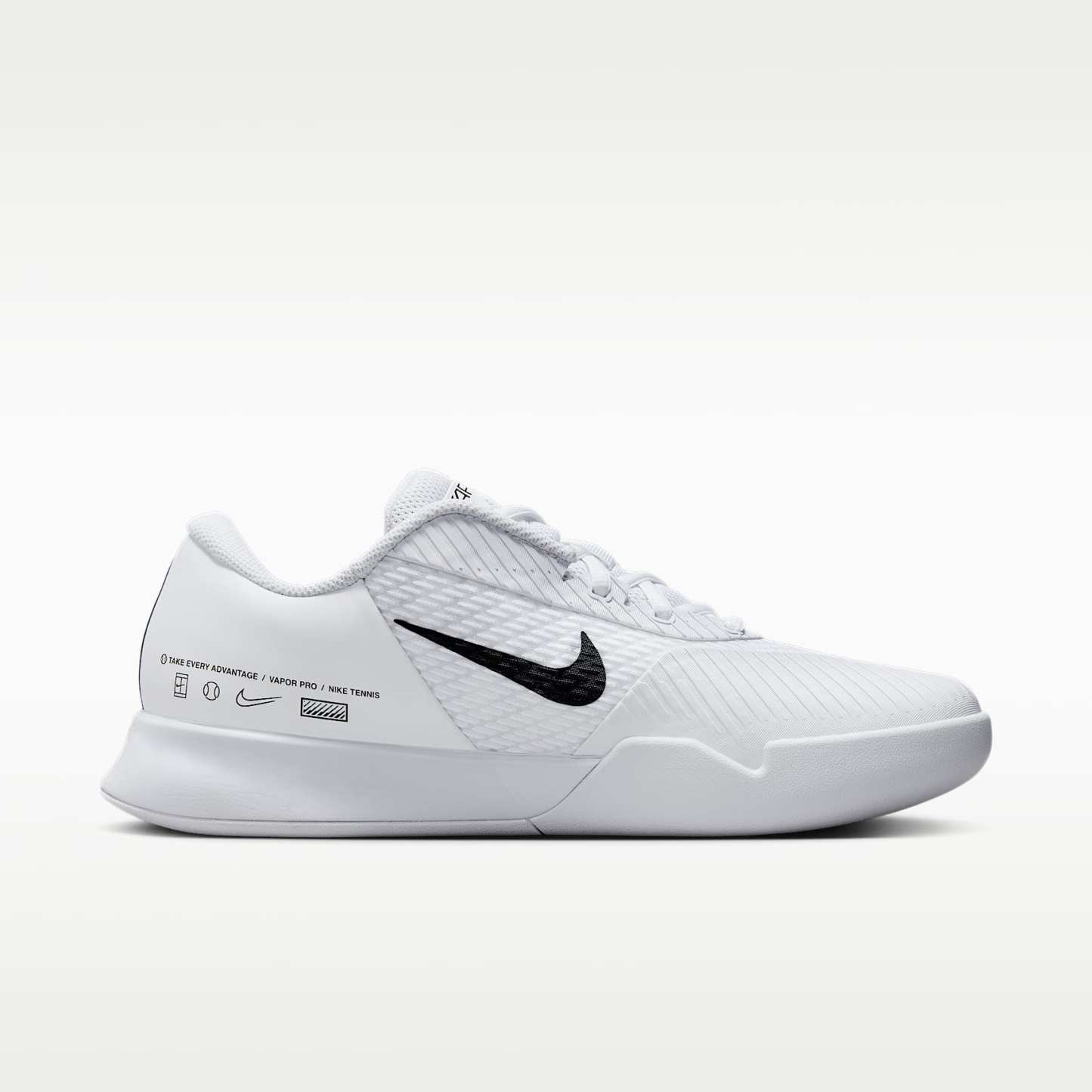 NikeCourt Air Zoom Vapor Pro 2 Herren-Tennisschuh für Teppichplätze – Weiß/Weiß