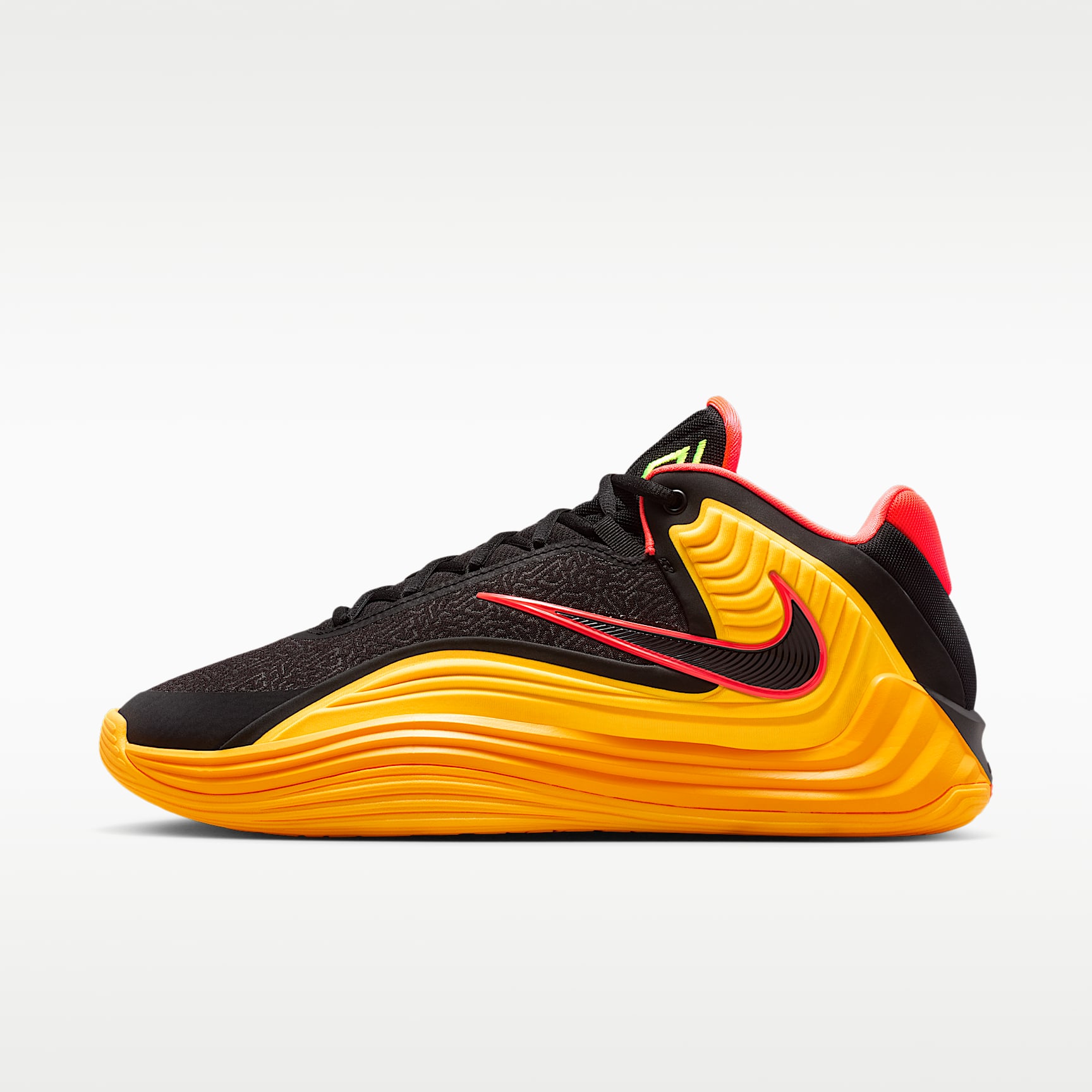 Giannis Freak 7 "Light Aqua" Basketballschuh – Schwarz/Laser Orange/Volt/Bright Crimson