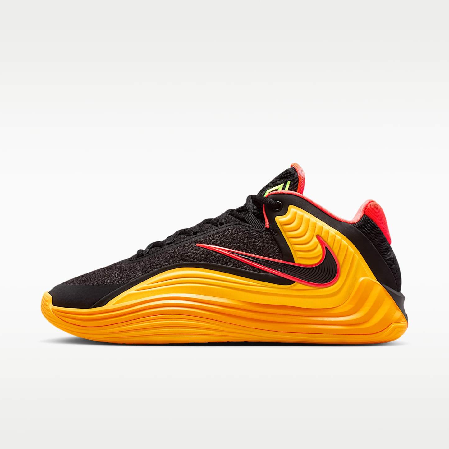 Giannis Freak 7 "Light Aqua" Basketballschuh – Schwarz/Laser Orange/Volt/Bright Crimson