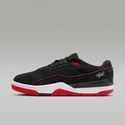 Jordan Flight Court Schuh (Herren) – Schwarz/University Red/Weiß