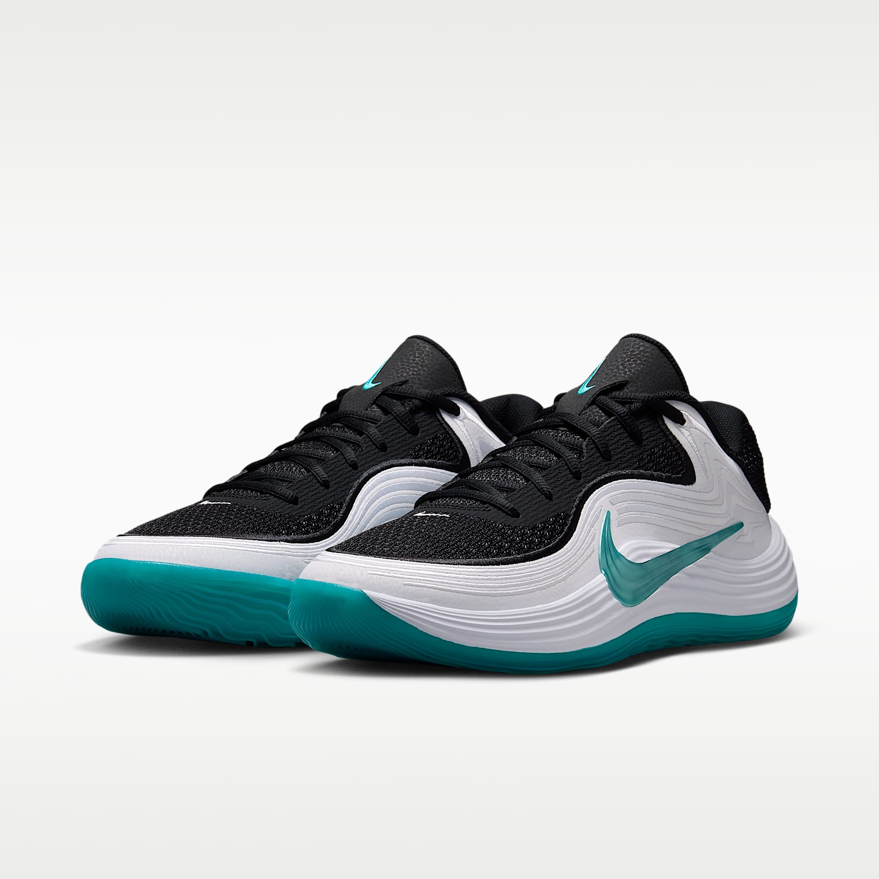 Nike Precision 8 Low Basketballschuh (Herren) – Schwarz/Weiß/Dusty Cactus/Dusty Cactus