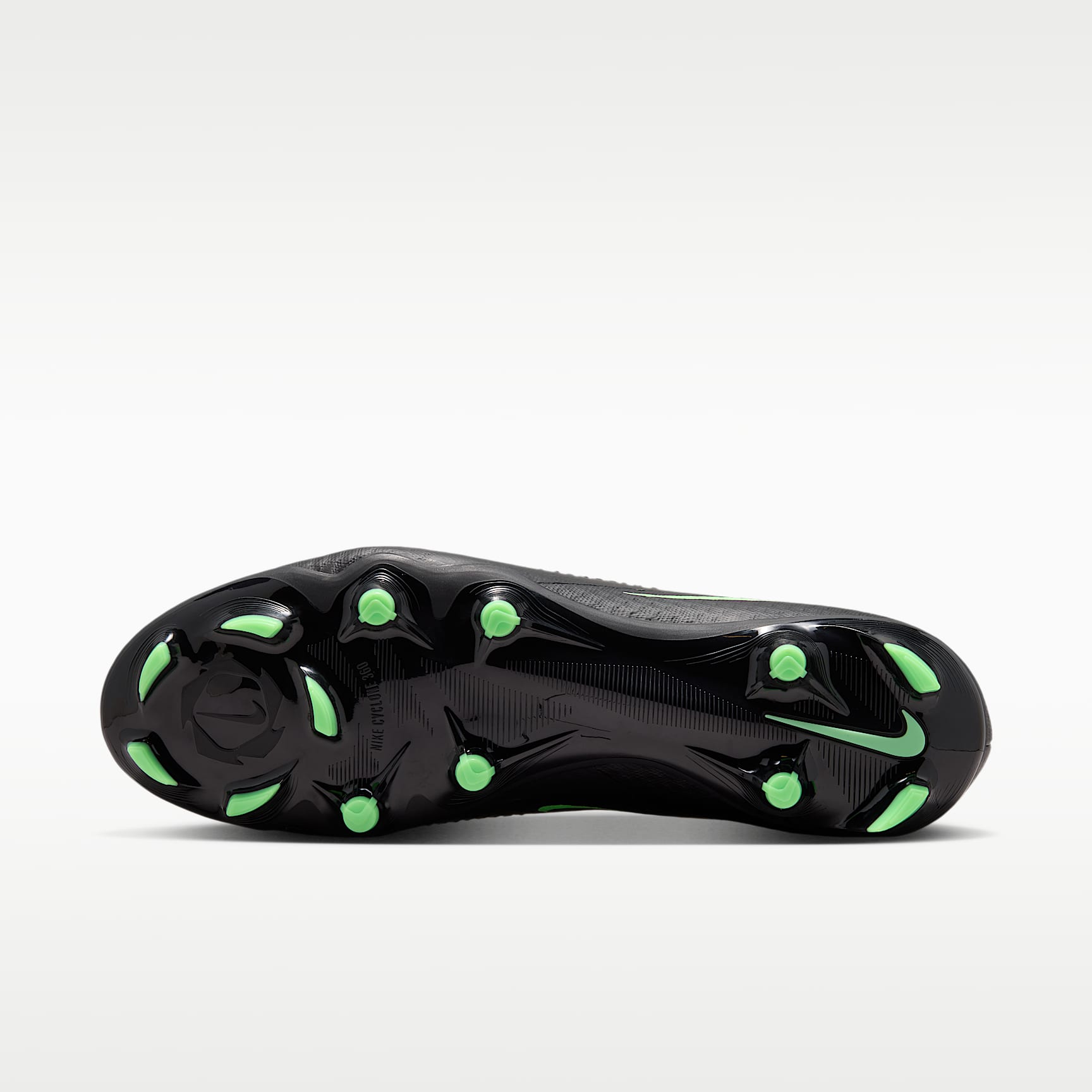Nike Phantom 6 Low Academy Fußballschuh für verschiedene Böden – Schwarz/Schwarz/Illusion Green