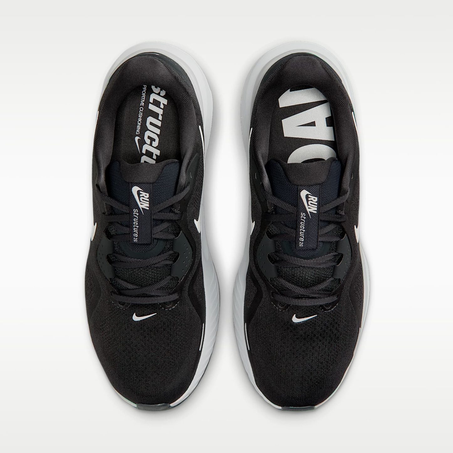 Nike Structure 26 Straßenlaufschuh (Herren) – Anthracite/Light Smoke Grey/Pure Platinum/Sail