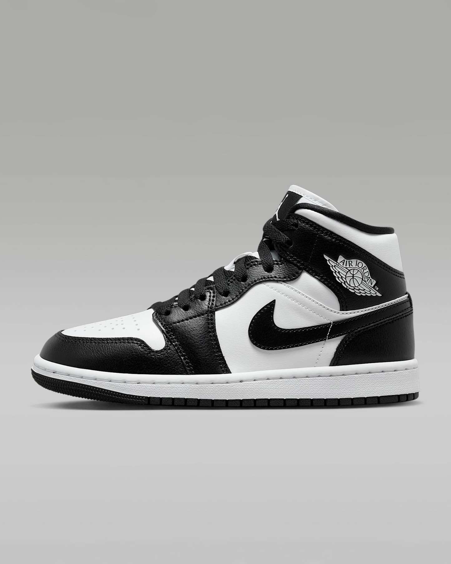 Air Jordan 1 Mid Damenschuh – Weiß/Weiß/Schwarz
