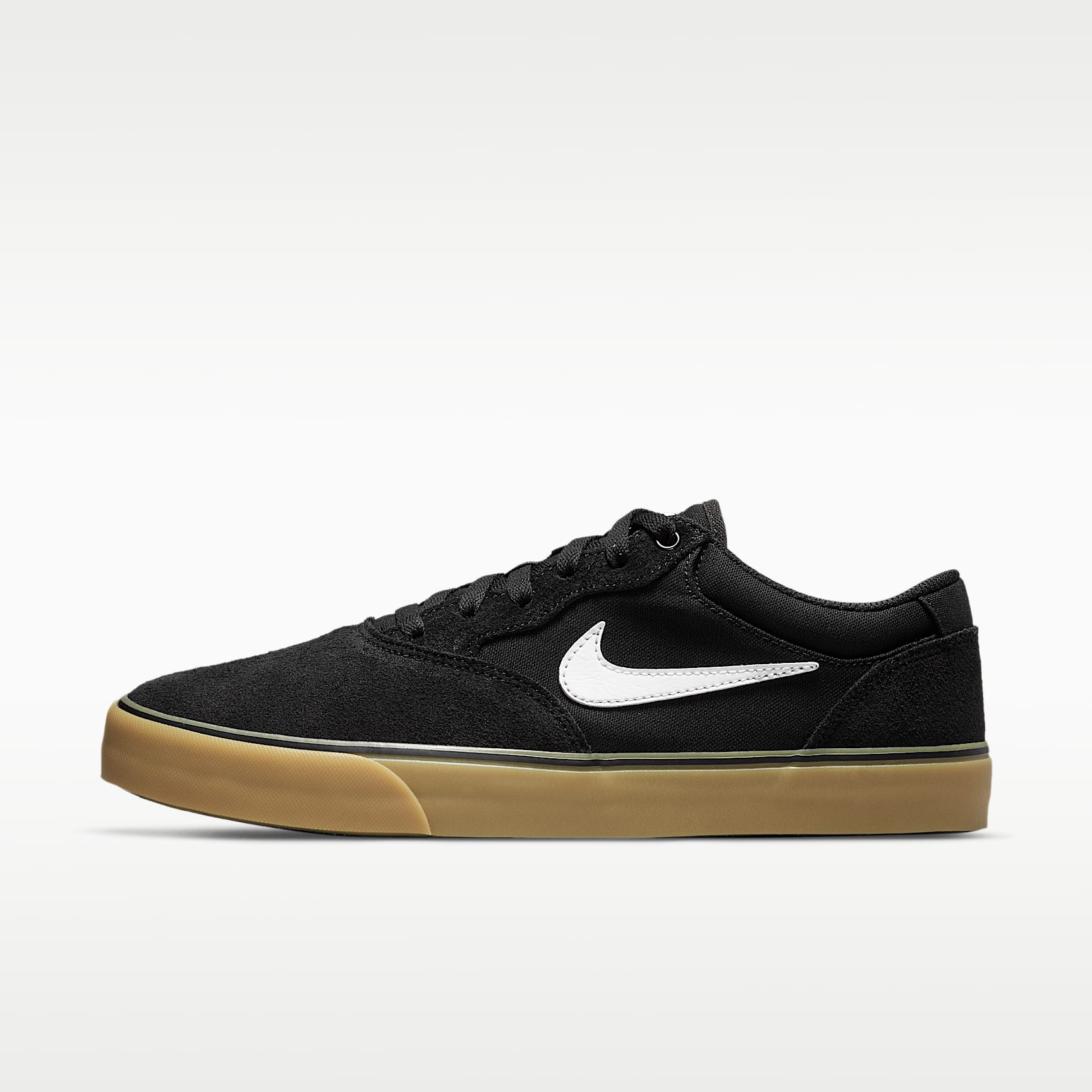 Nike SB Chron 2 Skateboardschuh – Schwarz/Schwarz/Gum Light Brown/Weiß