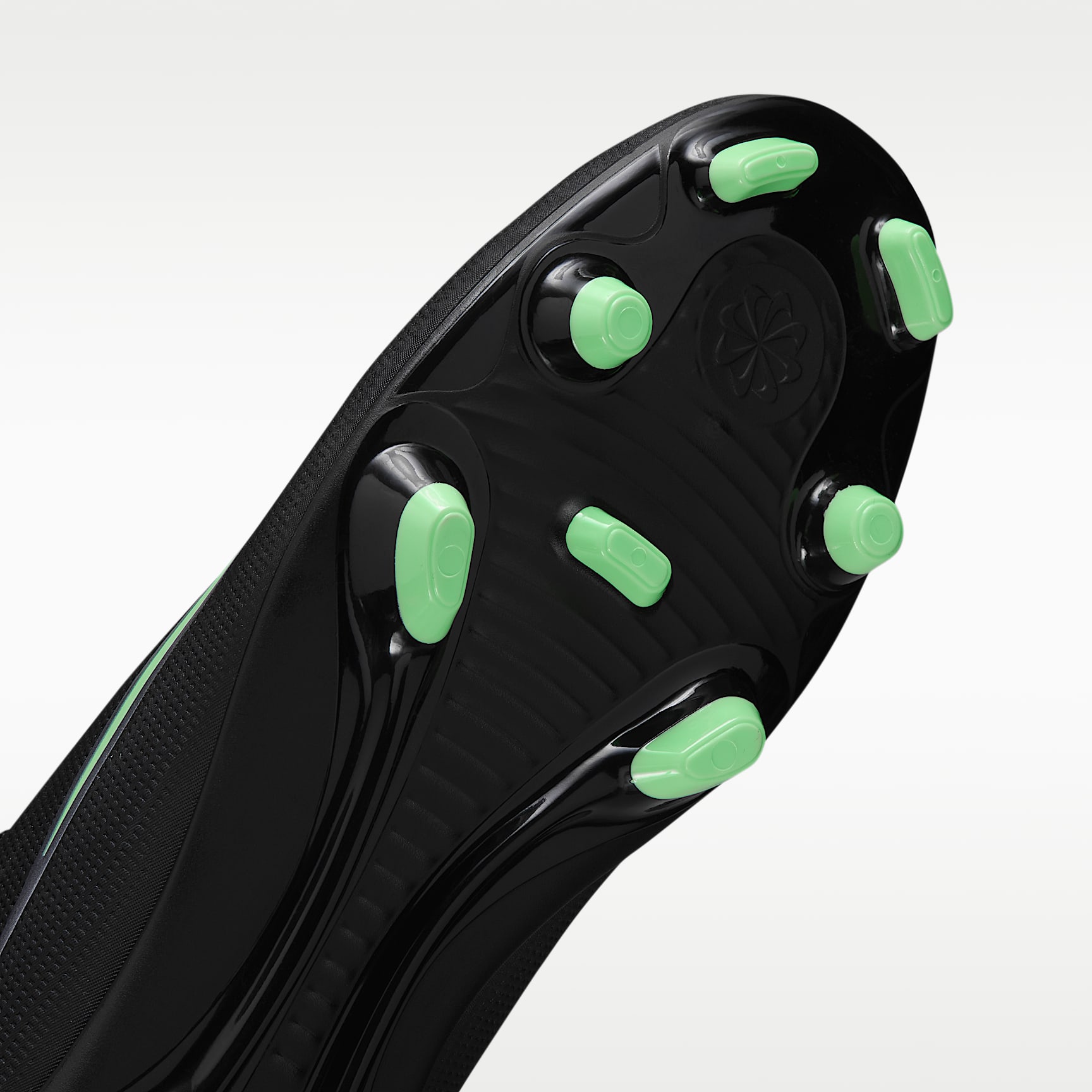 Nike Mercurial Superfly 11 Club High-Top-Fußballschuh für verschiedene Böden – Schwarz/Schwarz/Illusion Green