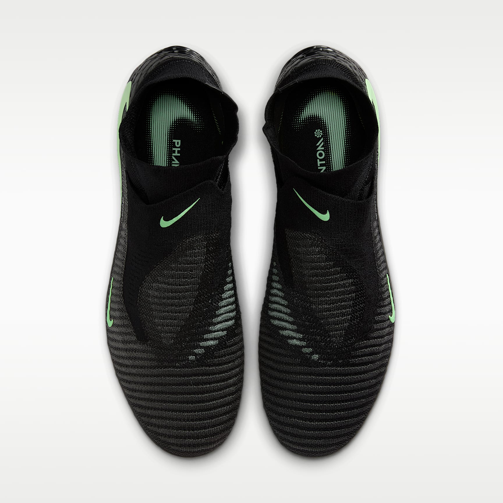 Nike Phantom 6 High Elite Fußballschuh für normalen Rasen – Schwarz/Schwarz/Illusion Green
