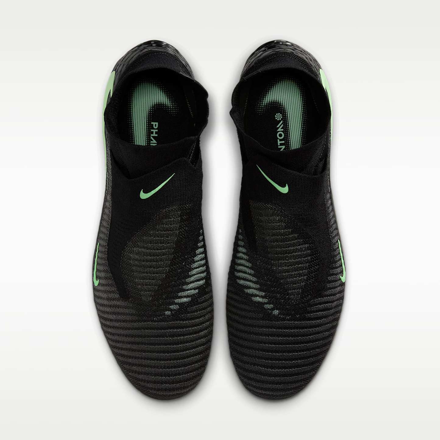 Nike Phantom 6 High Elite Fußballschuh für normalen Rasen – Schwarz/Schwarz/Illusion Green