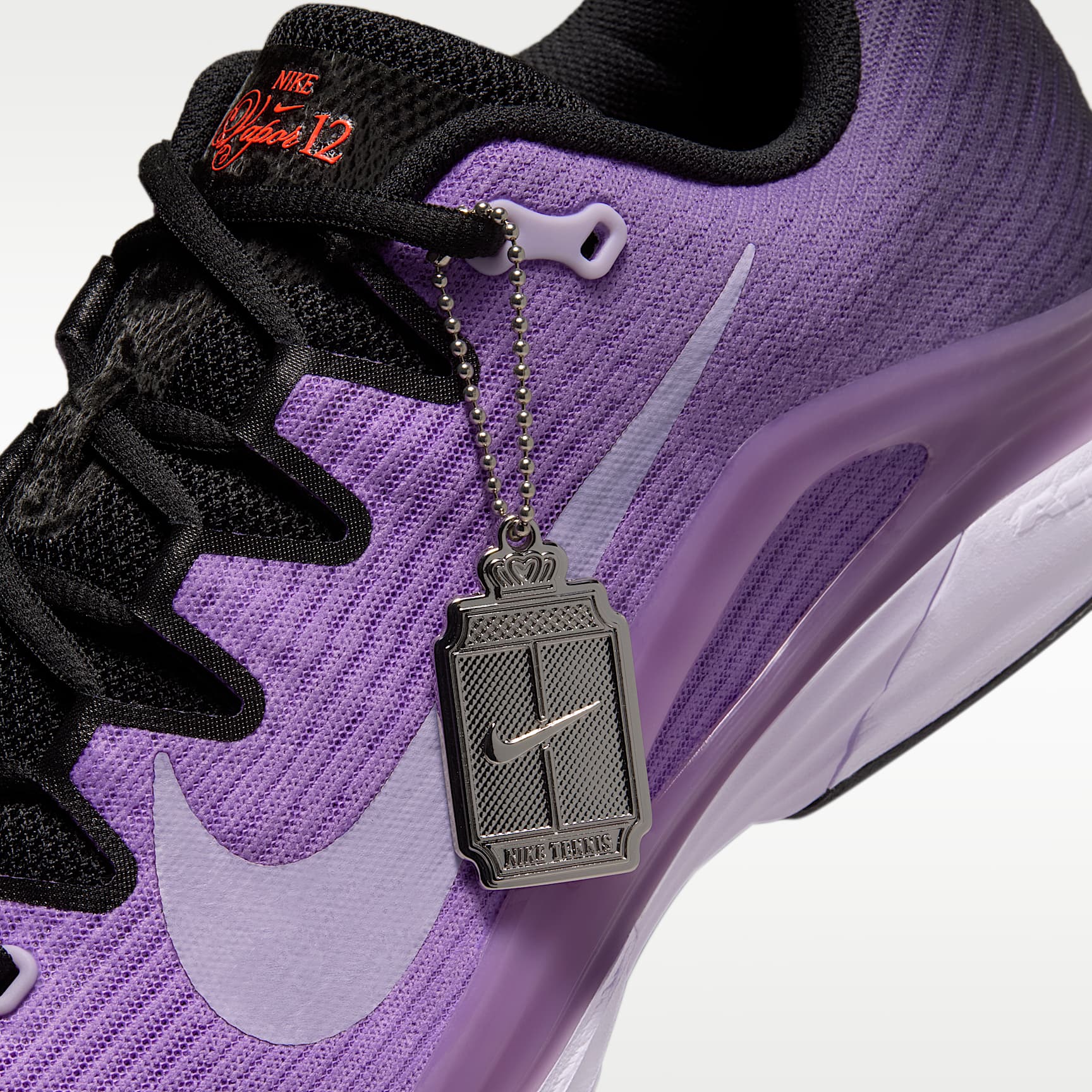 Nike Vapor 12 Tennisschuh für Hartplätze (Herren) – Bright Violet/Schwarz/Infrared 23/Violet Mist
