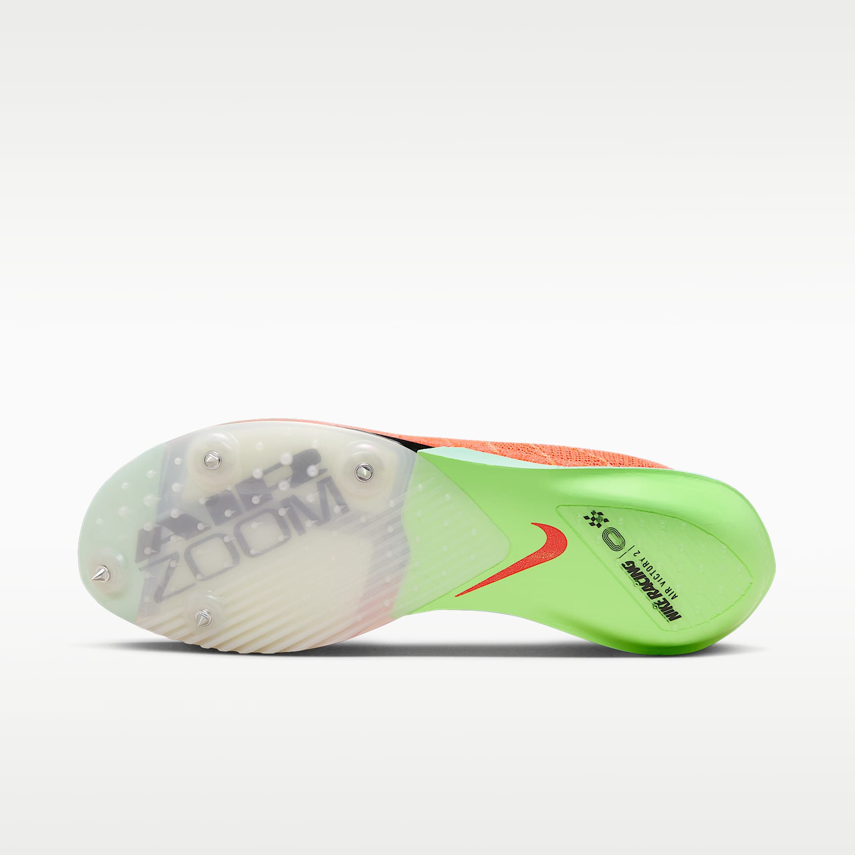 Nike Victory 2 Track & Field Langstrecken-Spikes – Bright Crimson/Hyper Orange/Lime Blast/Washed Coral