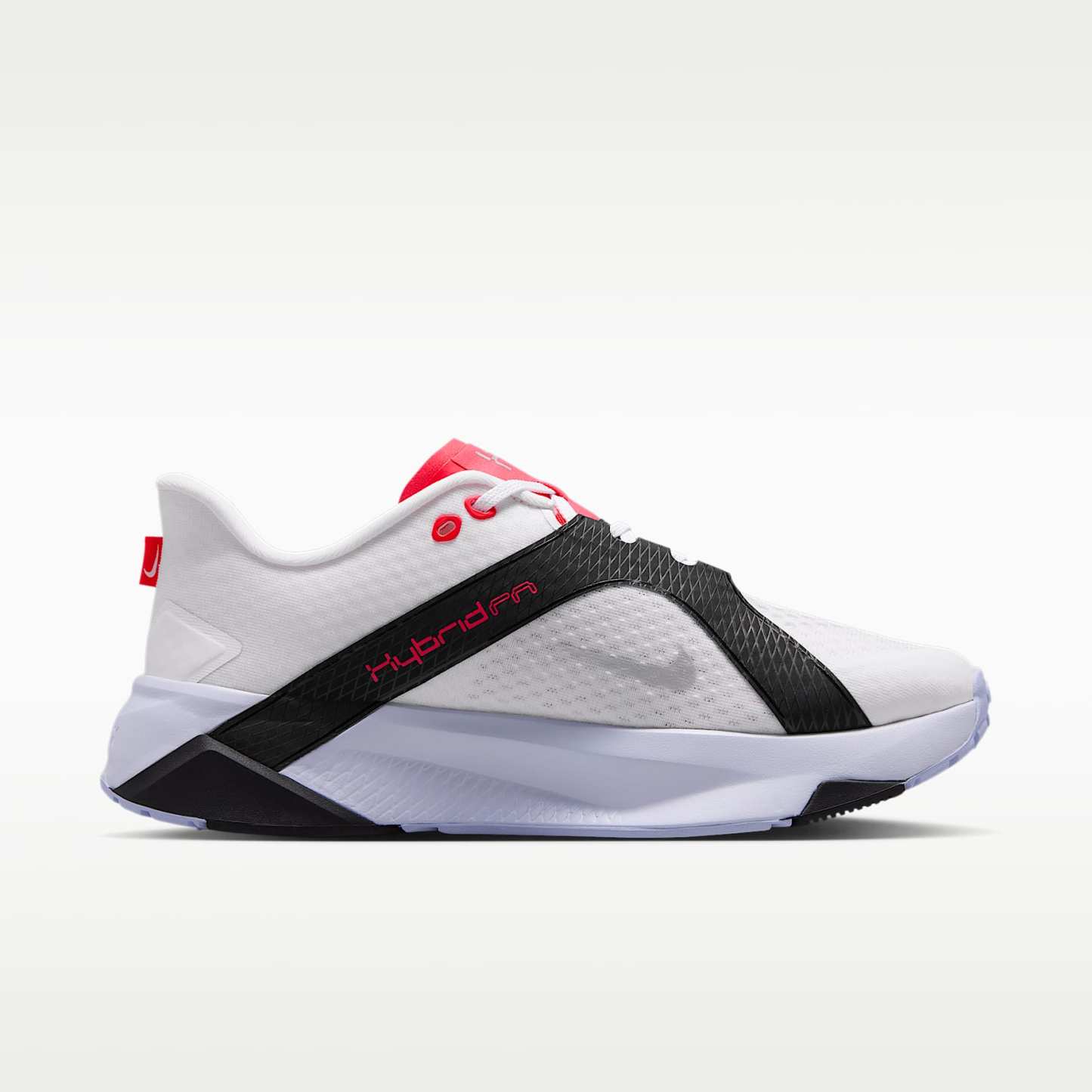 Nike Hybrid RN Trainingsschuh (Herren) – Weiß/Schwarz/Laser Crimson/Metallic Silver