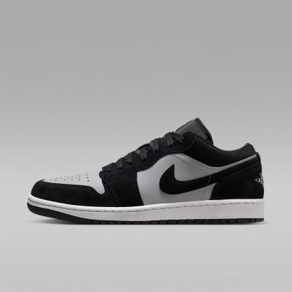 Air Jordan 1 Low Herrenschuh – Schwarz/Light Smoke Grey/Weiß