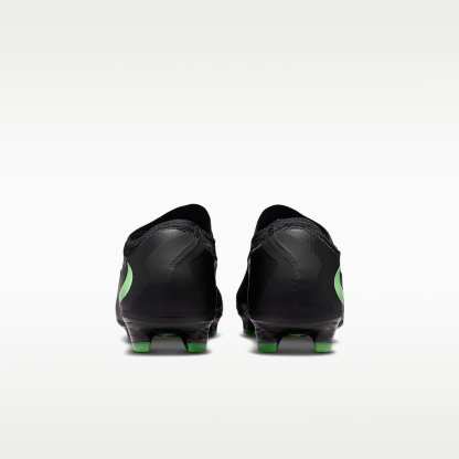 Nike Phantom 6 Low Pro Fußballschuh für normalen Rasen – Schwarz/Schwarz/Illusion Green